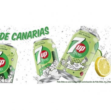 7UP Los sabores de Canarias. ¡Fido Dido se ha colado en la edición limitada de latas de 7UP FREE!  ¡Colecciónalas!