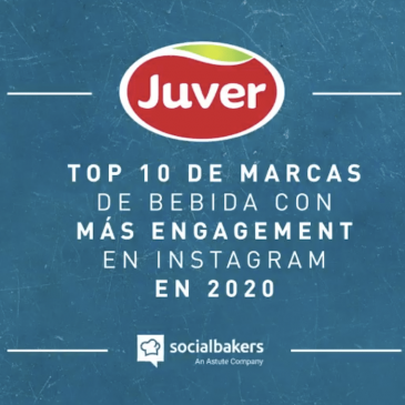 Juver en el TOP 4 de páginas de Instagram con más engagement de la industria de las bebidas en España