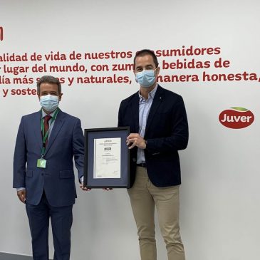 Juver Alimentación obtiene el Certificado ‘Residuo Cero’ otorgado por AENOR