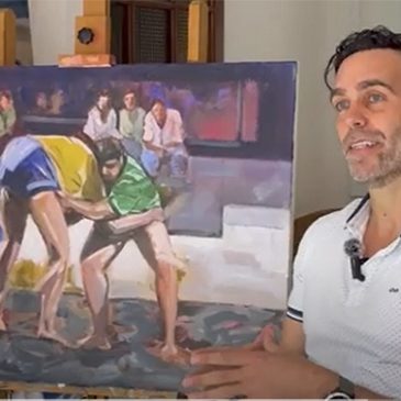Clipper aterriza en Madrid impulsando el arte y la tradición canaria con la exposición inédita de Ciro Miró sobre Lucha Canaria